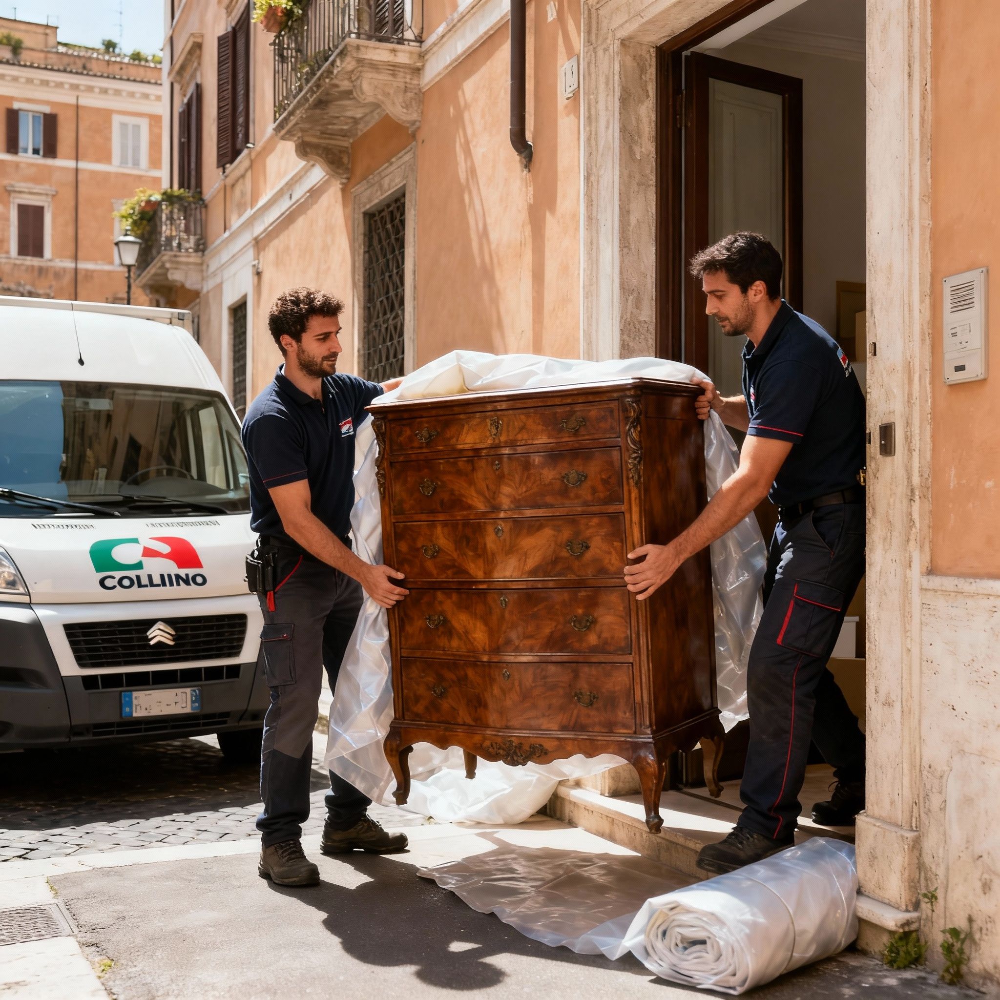 Trasloco Collatino - Team di professionisti esperti che trasporta con cura mobili pesanti durante il servizio a Roma.
