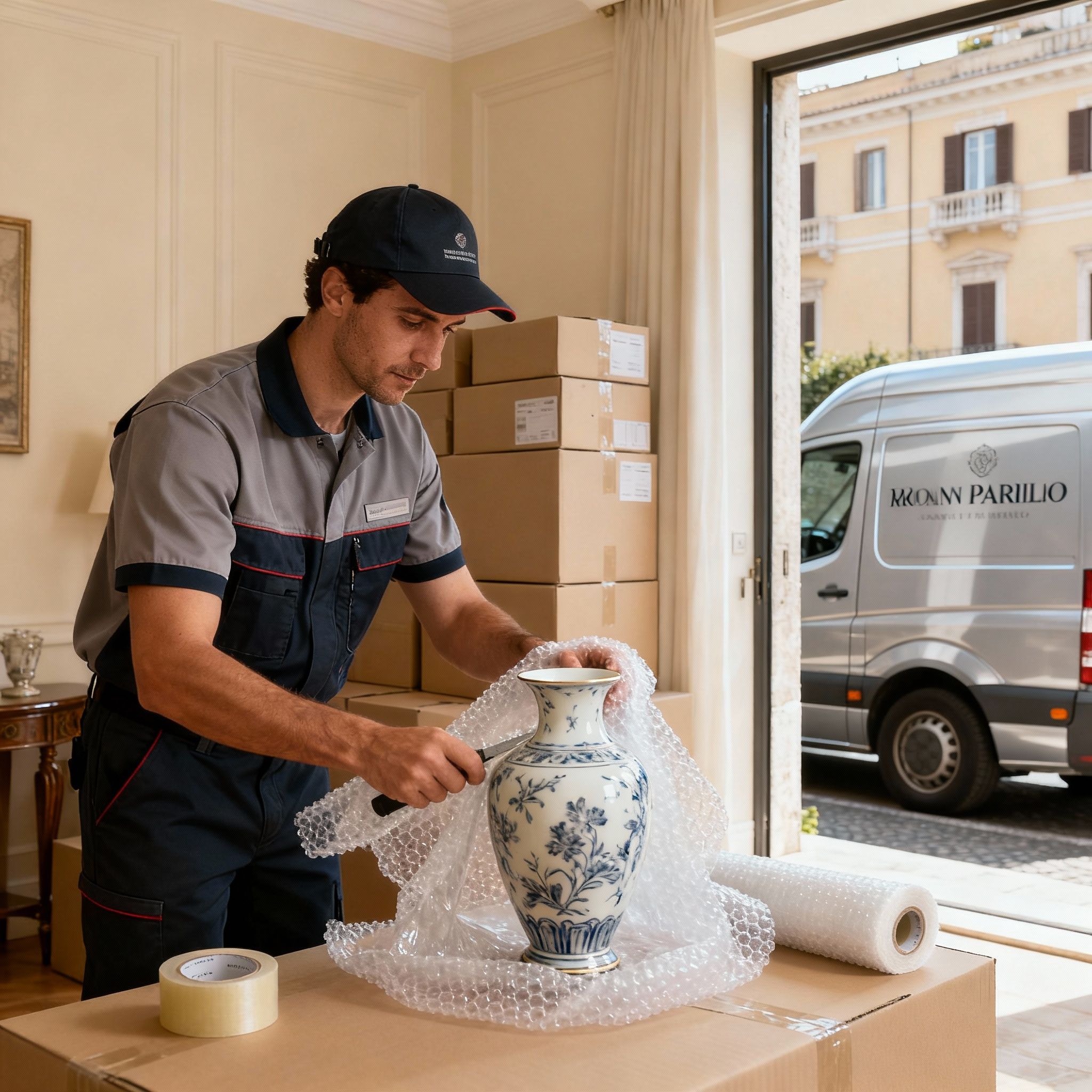 Trasloco Parioli - Servizio di imballaggio professionale per oggetti fragili con materiali di alta qualità.