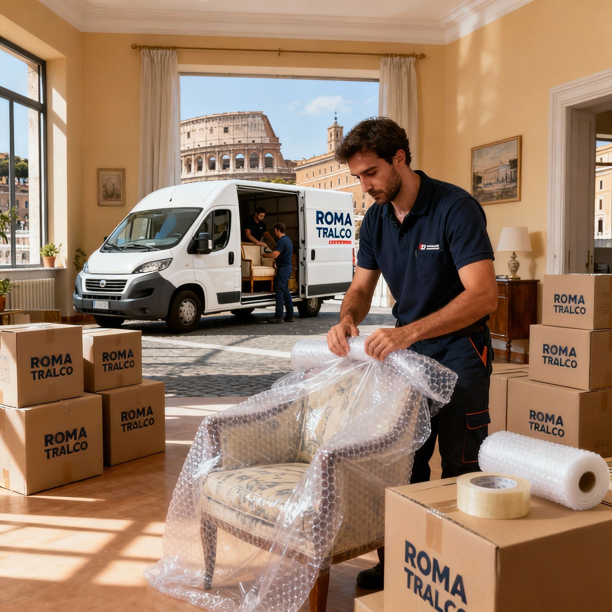 Quartiere Acqua Vergine - protezione professionale mobili con imballaggio premium