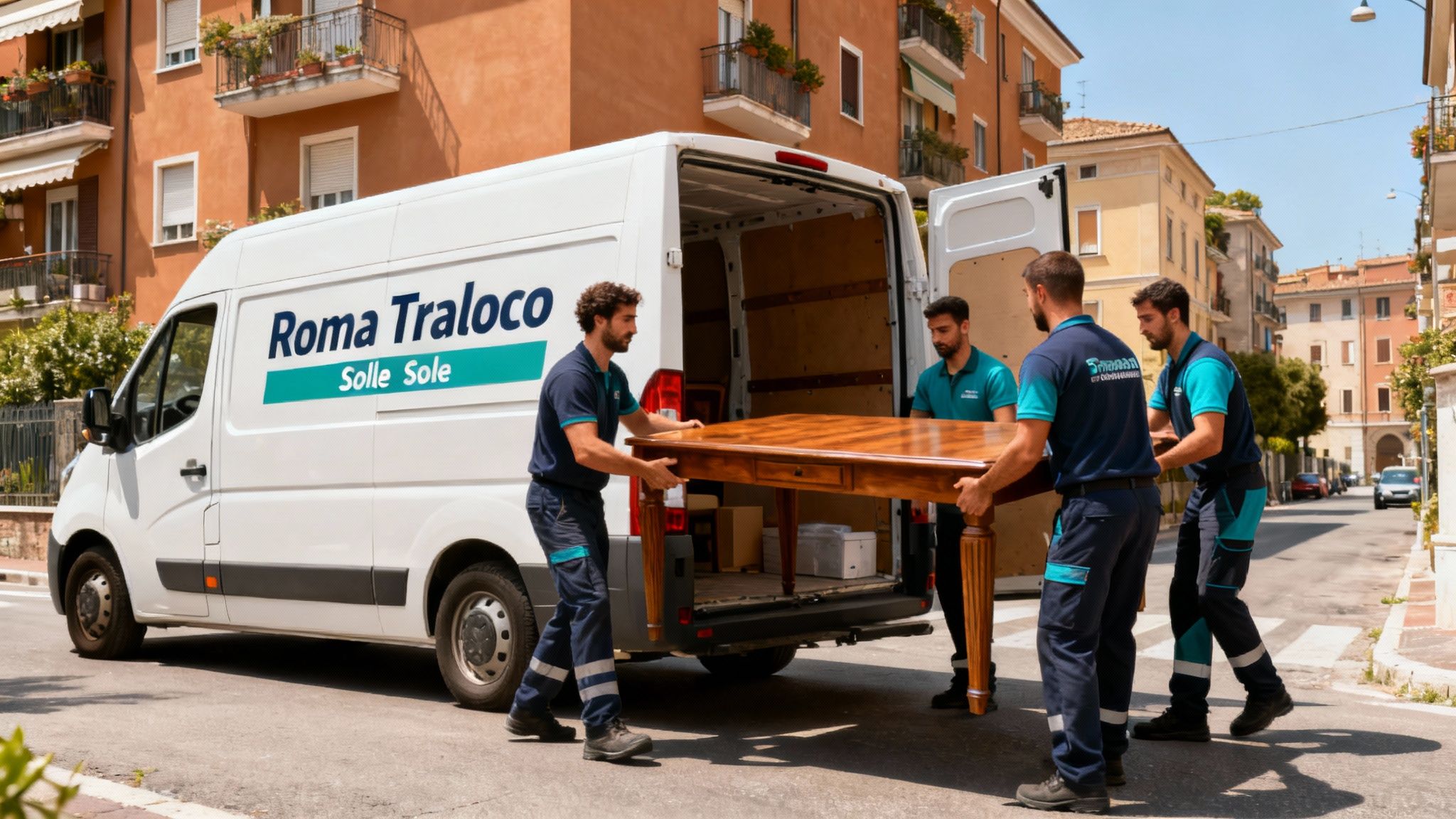 Quartiere Colle del Sole - squadra carica tavolo da pranzo