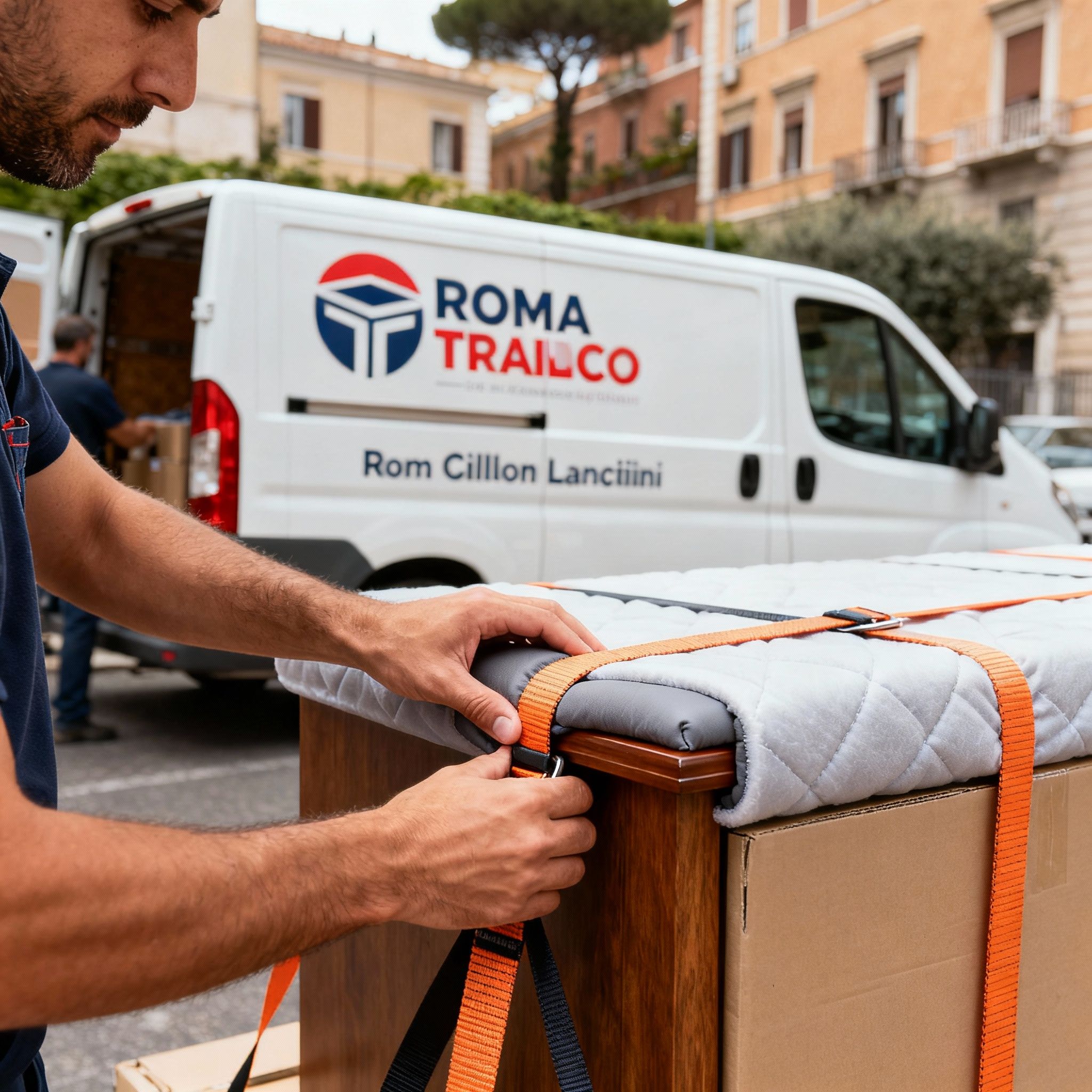Quartiere Collina Lanciani - dettaglio protezione angoli mobili con attrezzature professionali