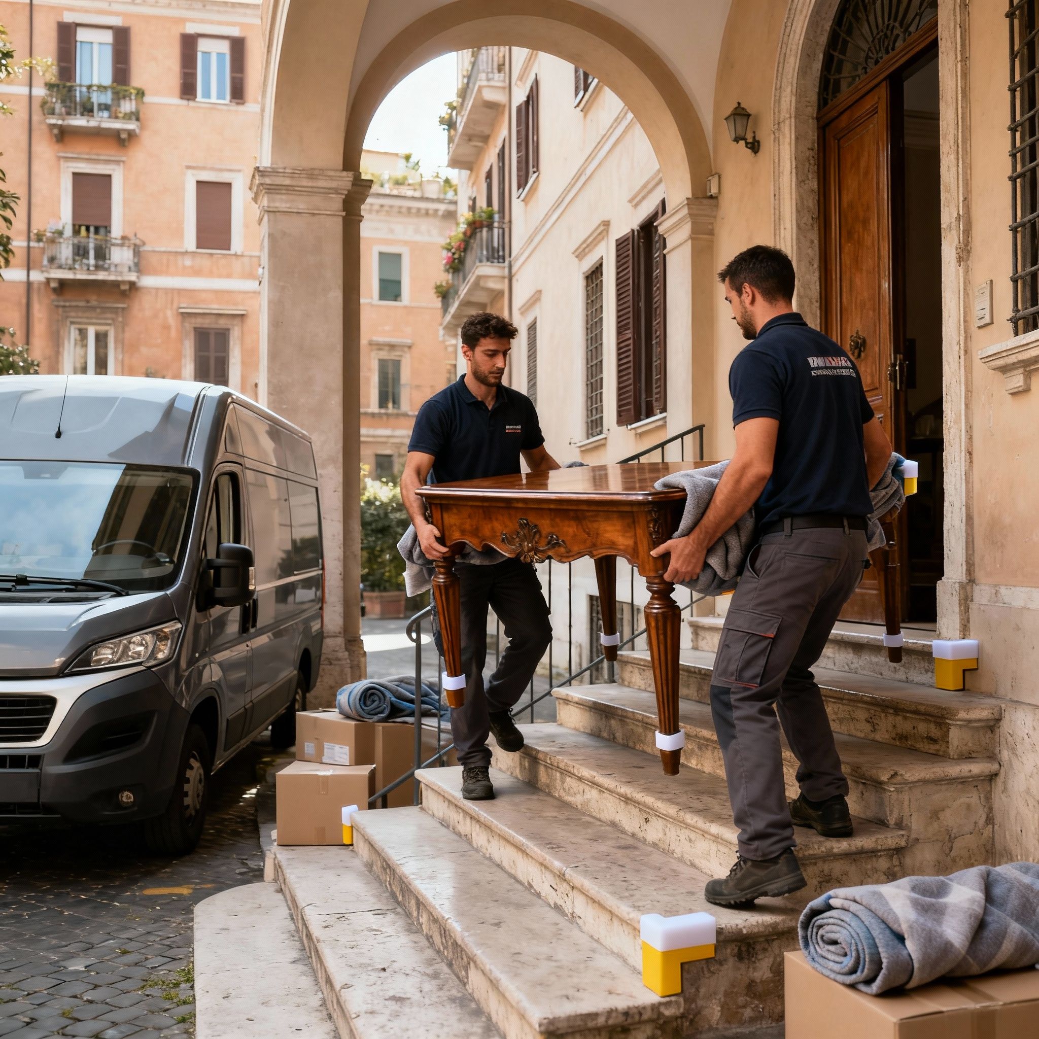 Quartiere Flaminio - operatori specializzati trasportano mobili con precisione e cura