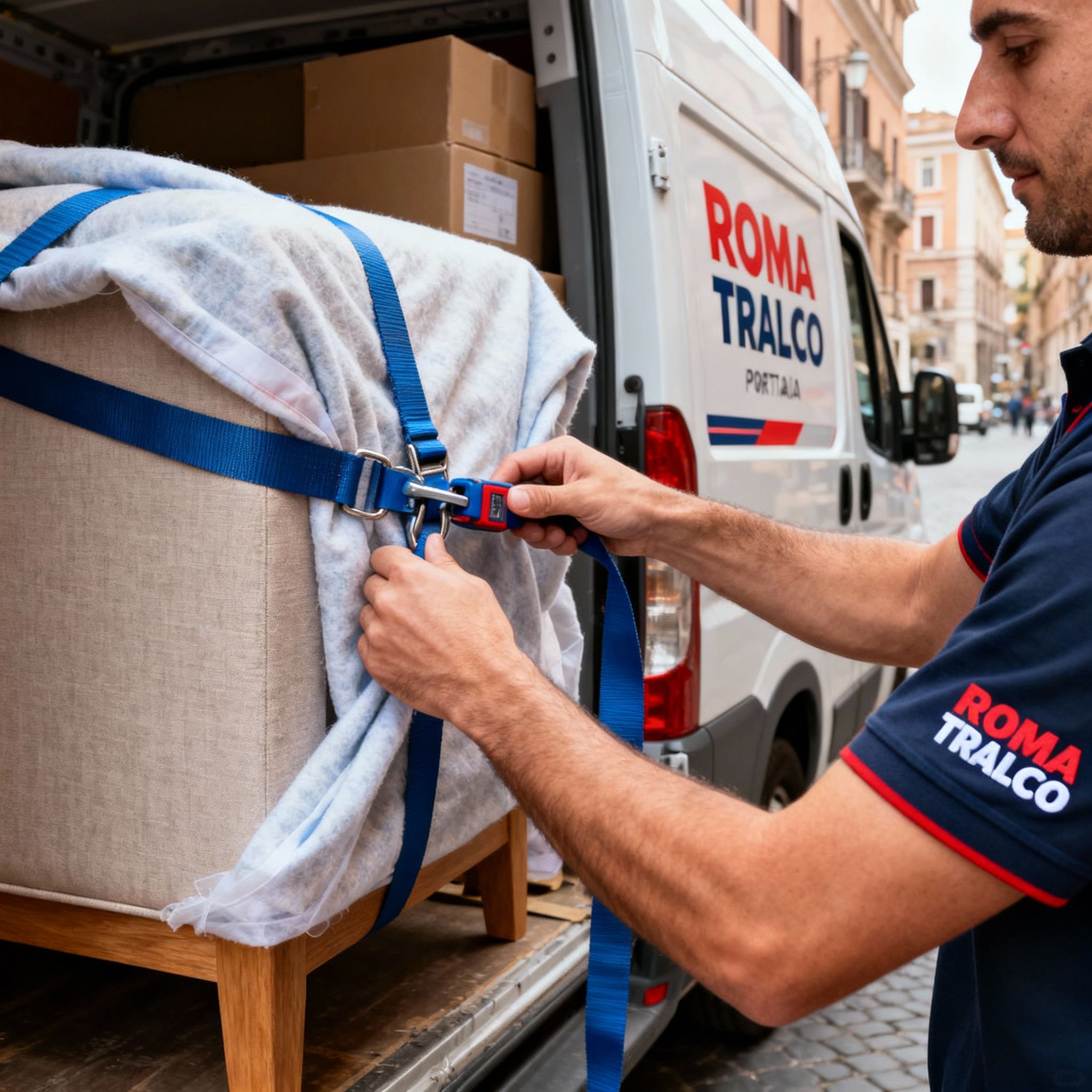 Quartiere Porta Pia - dettaglio professionale protezione mobili con materiali di qualità