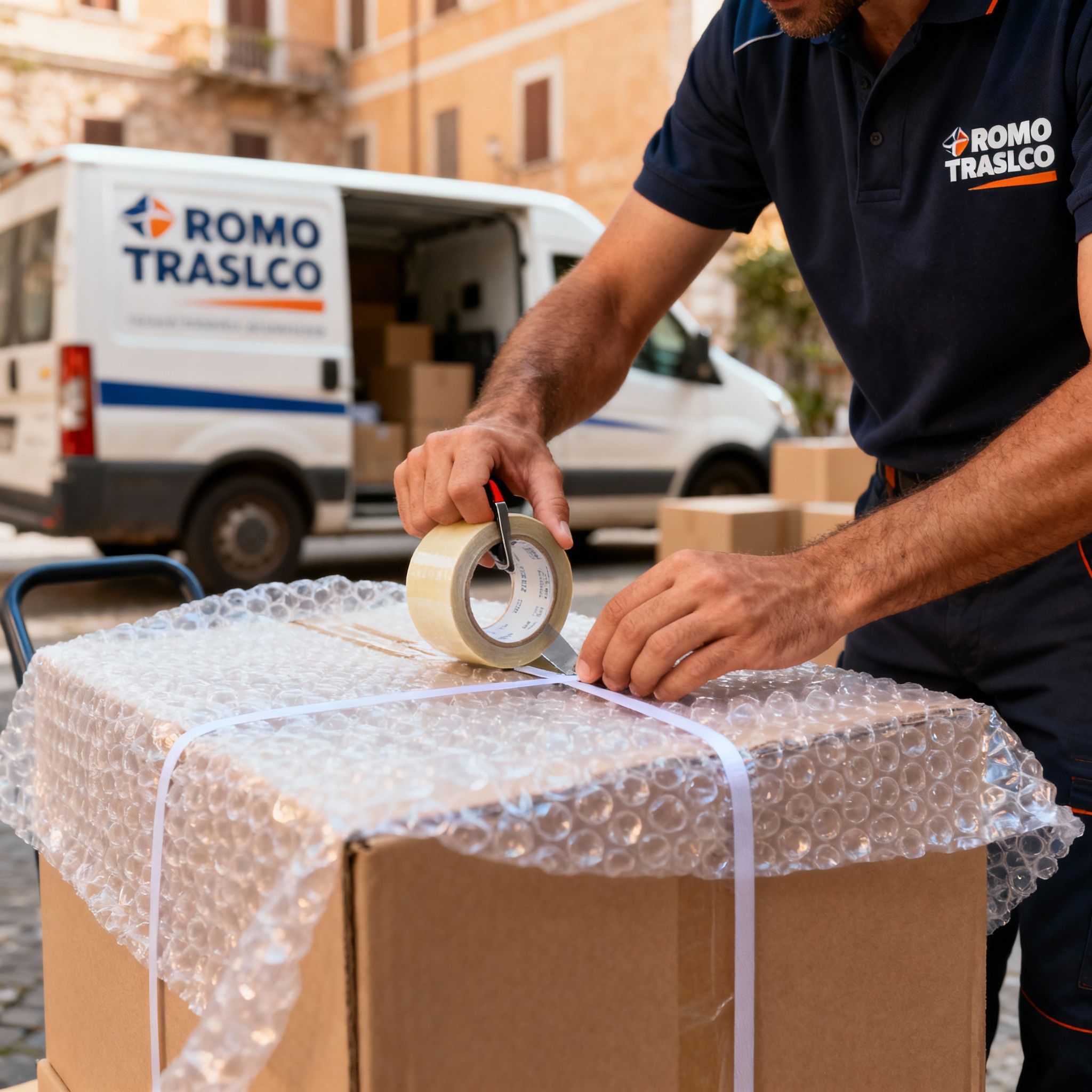 Quartiere Rebibbia – Ponte Mammolo - dettaglio mani esperte proteggono oggetti fragili con precisione