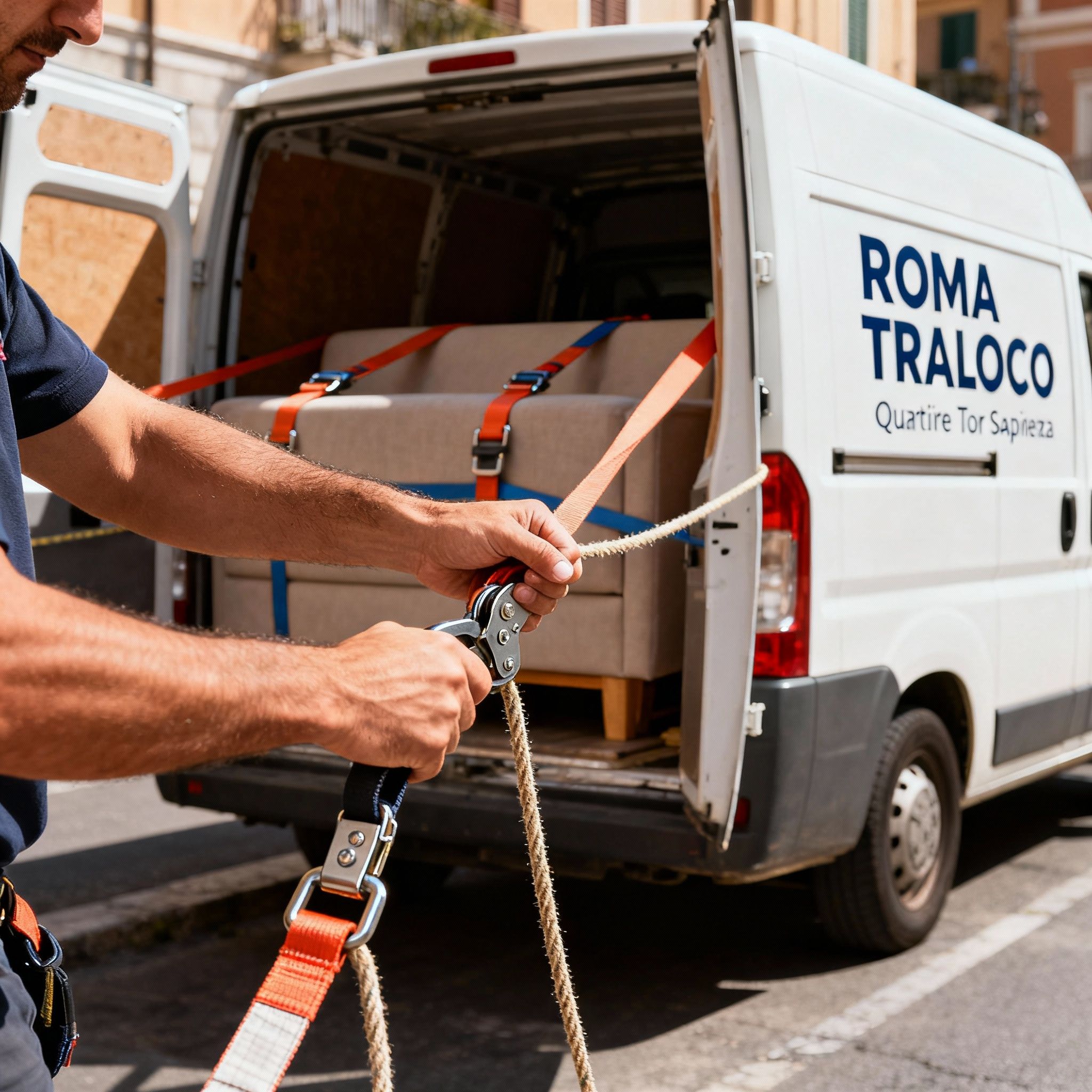 Quartiere Tor Sapienza - fissaggio sicuro del carico