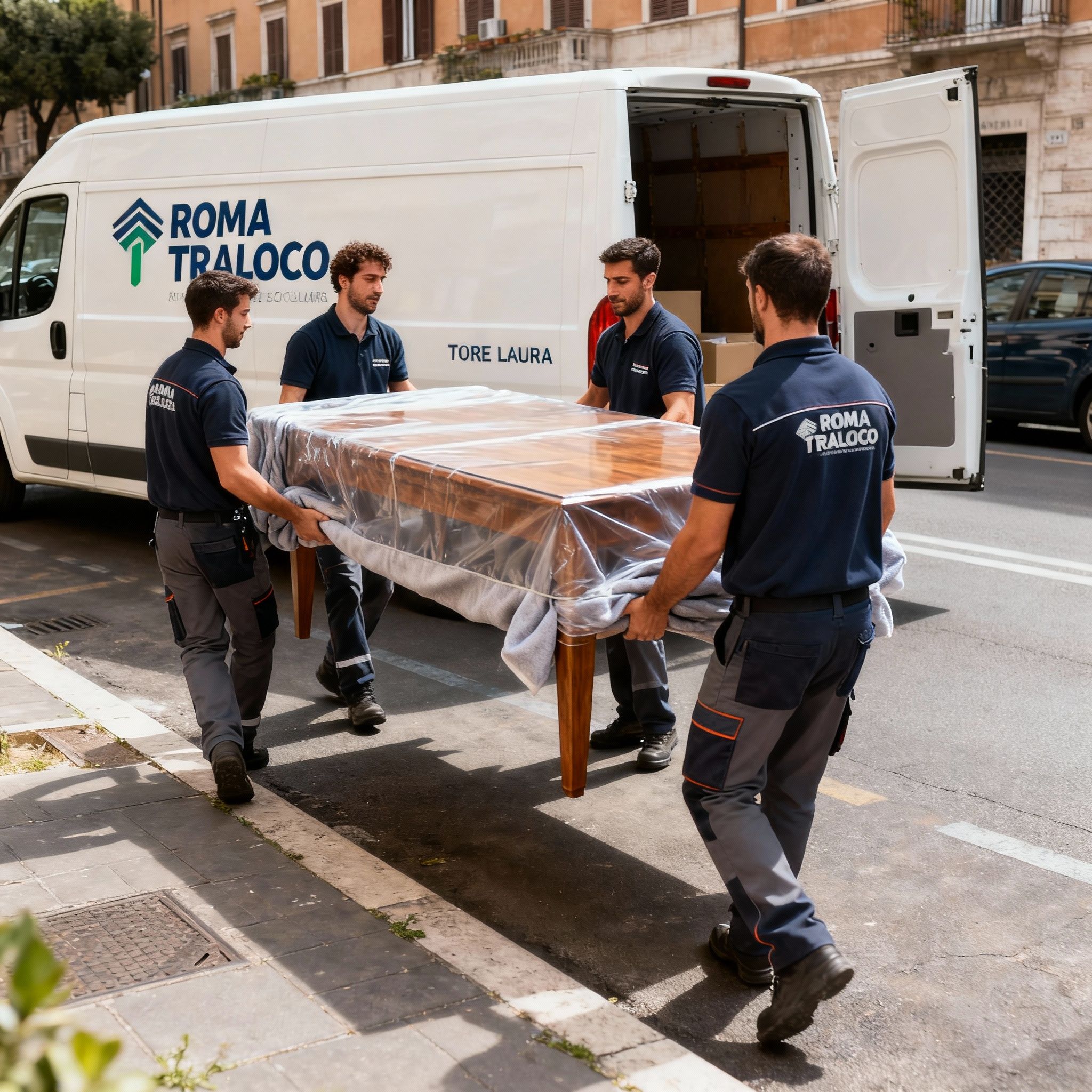 Quartiere Torre Maura - trasporto tavolo da pranzo