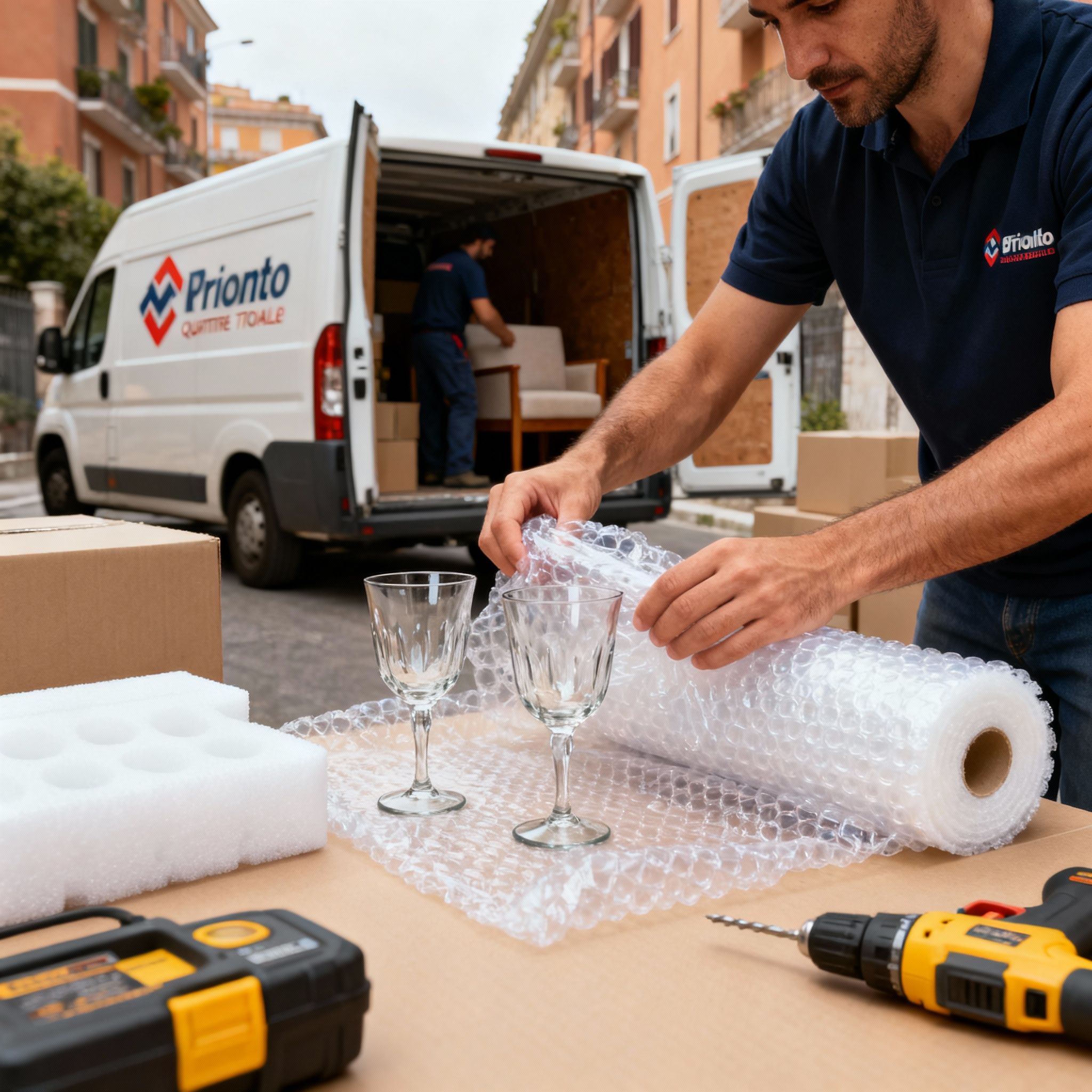 Quartiere Trionfale - dettaglio protezione professionale oggetti fragili