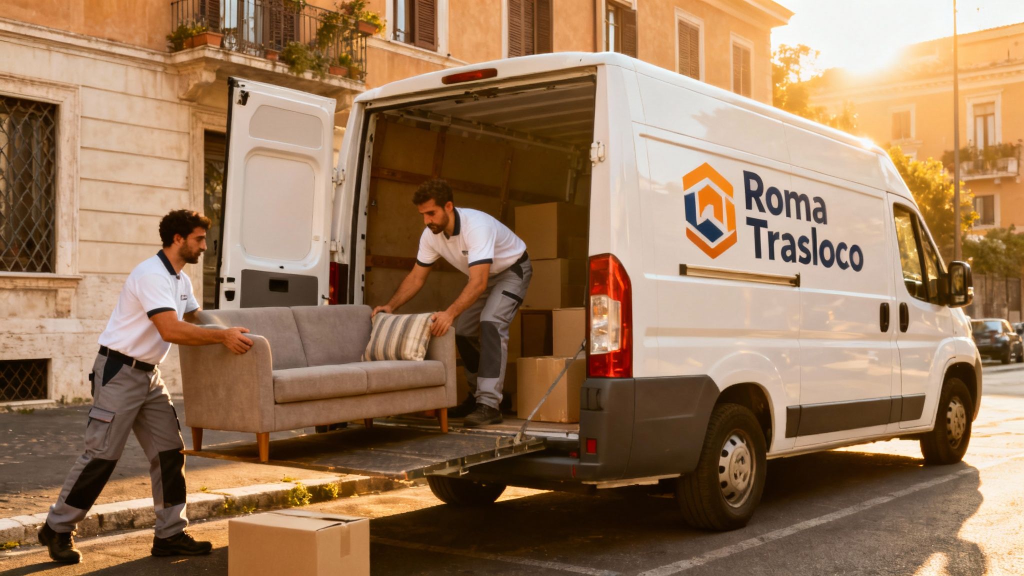 Quartiere Villaggio Falcone - squadra professionale carica mobili